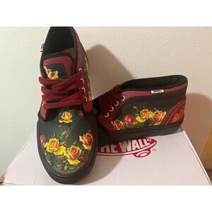 NIB VANS Era Pro x Supreme x Jean Paul Gaultier Floral Burgundy Chukka Men 8